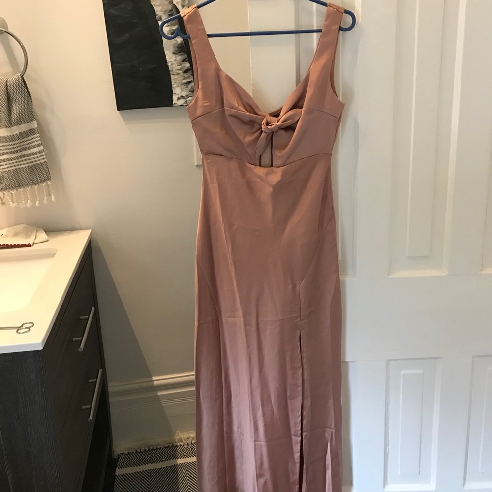 Silky slip dress with cutout detailing